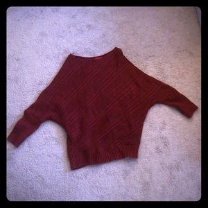 Dark red sweater